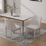 Wide Minimalist Dining Chair (Set of 2)