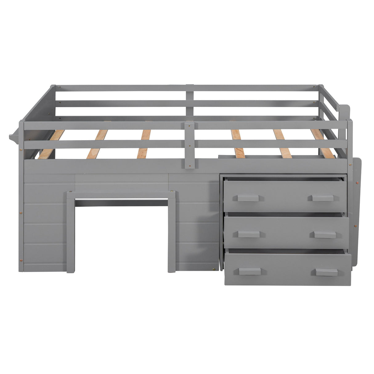 Loft Bed With Cabinet And Shelf