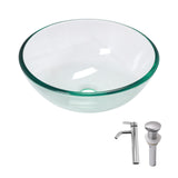 Vessel Sink With Faucet And Pop-Up Drain