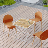 4 Piece Set Of Single Chairs With A Folding Square Table