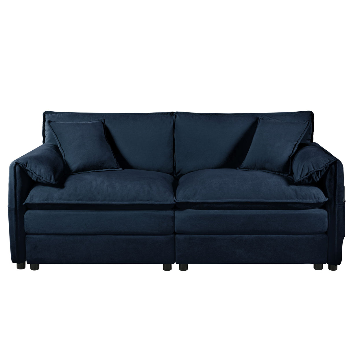 Modern Oversized Chenille Loveseat Sofa With Deep Seat And Diy Combination