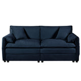Modern Oversized Chenille Loveseat Sofa With Deep Seat And Diy Combination