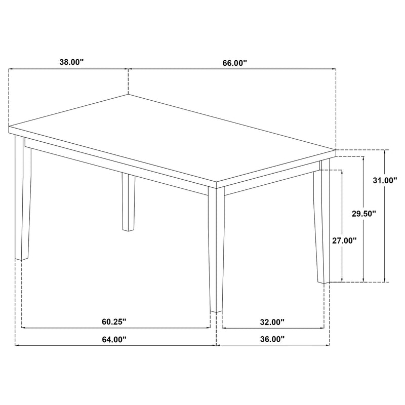 Calloway - Rectangular Dining Table - Brown / White