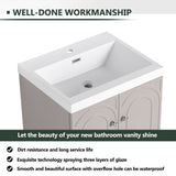 Contemporary Freestanding Bathroom Vanity With Resin Sink & Soft-Close Cabinet Doors