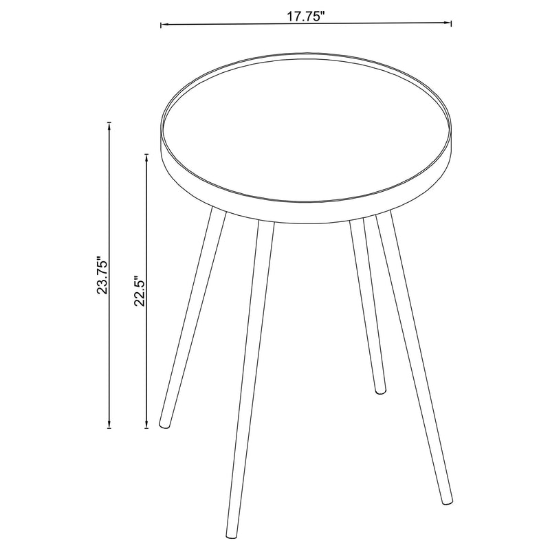 Lymon - Round Top End Table - Gold