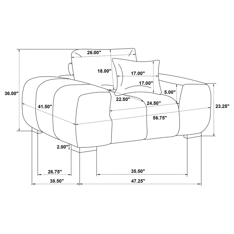 Plather - Track Arm Accent Chair