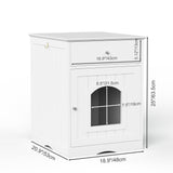 Pet House Cat Litter Box Enclosure With Drawer, Side Table