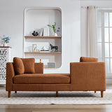 Wide Modern Double Sided Upholstered Chaise Lounge