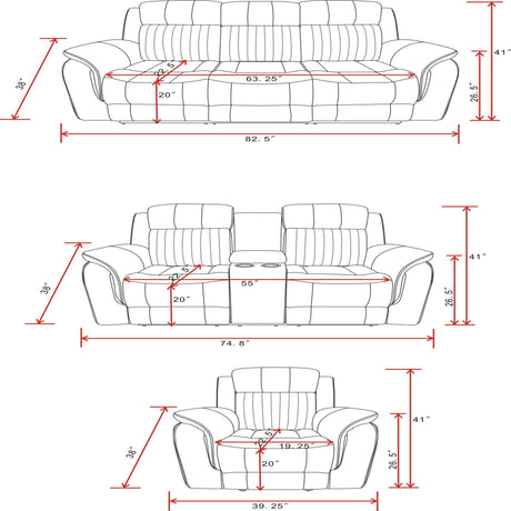Steban - 2 Piece Living Room Set - Gray