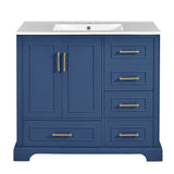 Traditional Bathroom Vanity With Soft Close Doors And Drawers