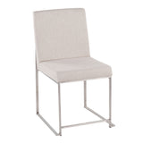 Fuji - Contemporary High Back Dining Chair, Modern Elegance (Set of 2)