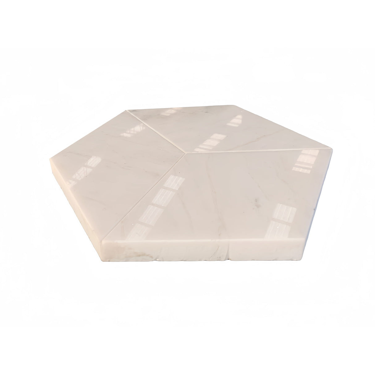 Hexagon Natural Marble Polished Tile For Wall And Floor (Set of 12)