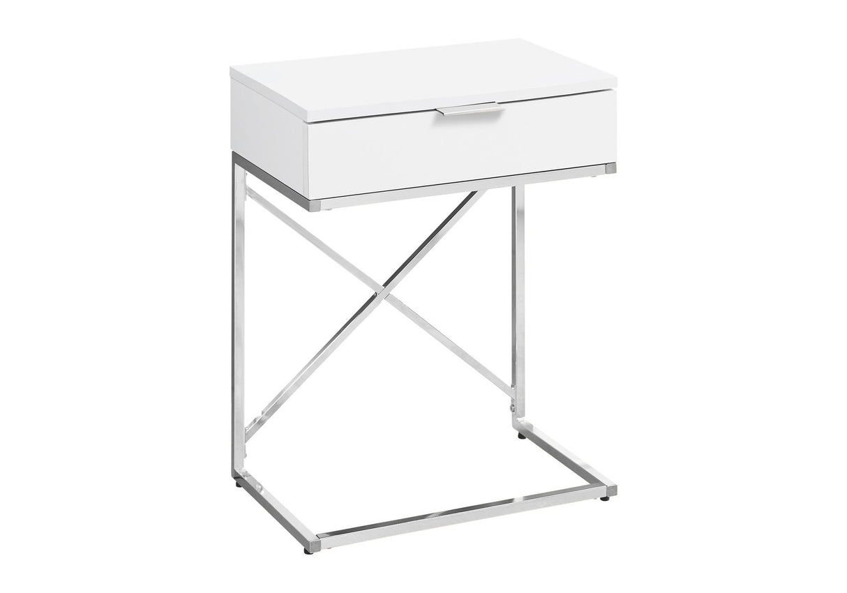 Accent Side Table, Storage Drawer, Spacious Tabletop, Contemporary & Modern