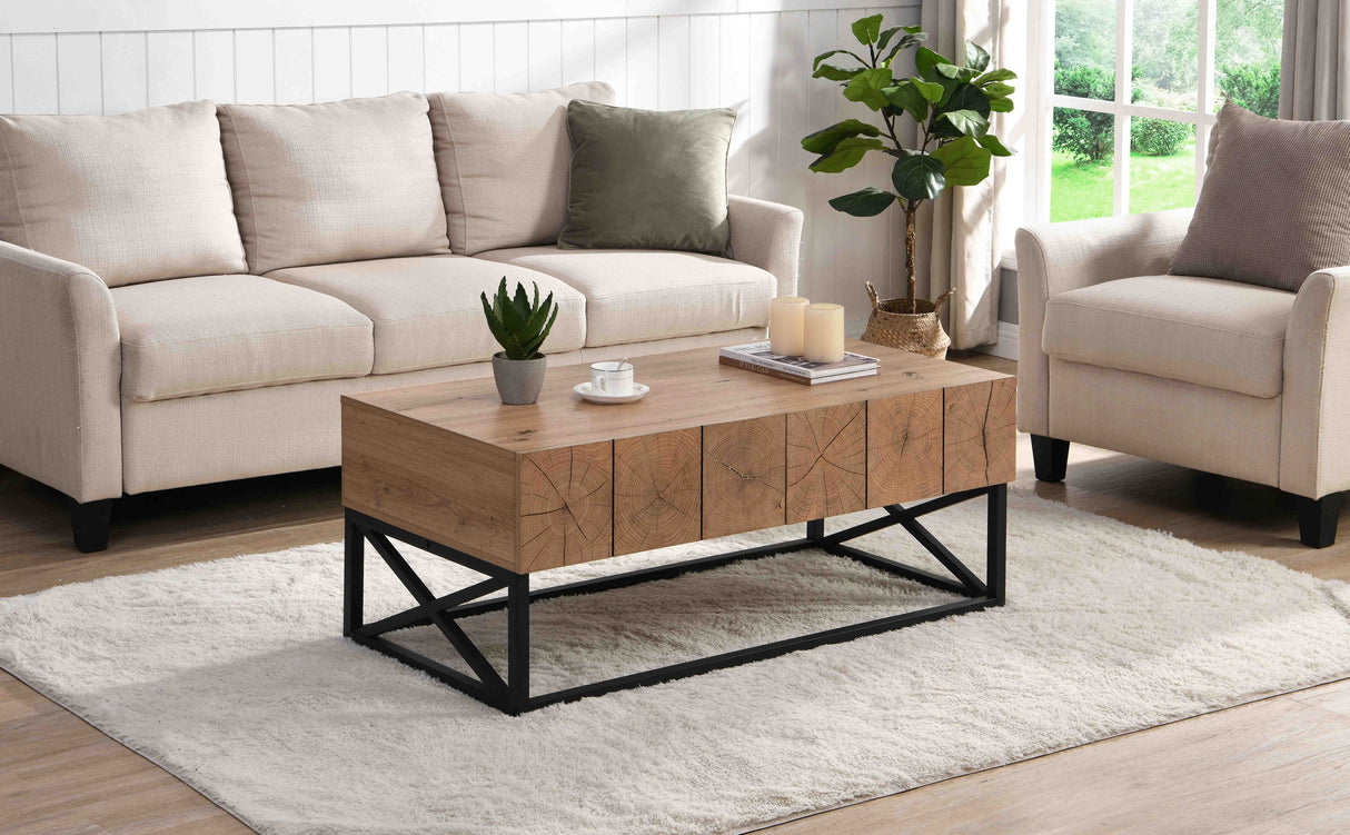 Luxury Industrial Table With 2 Drawers