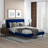 Dillon - Mid-Century Velvet Platform Bed
