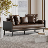 Contemporary Oversized Loveseat With Accent Pillow