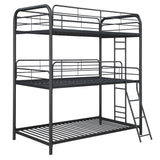 Modern Triple Bunk Bed, Durable Metal Frame