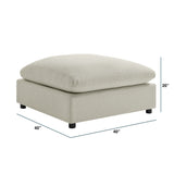 Cassandra - Square Ottoman - Beige