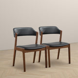Enzo - Dining Chair (Set of 2) - Black / Brown