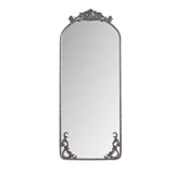 Full Body Arched Mirror With Vintage Carved Applique