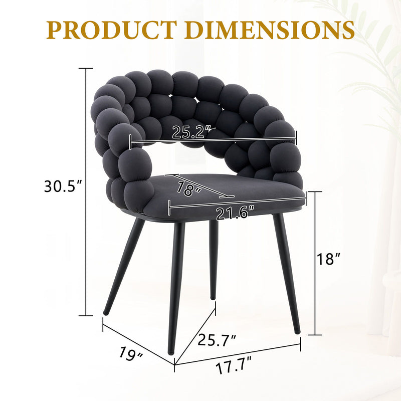 Puffy Bubble, Ball Chain Chairs For Dining Room (Set of 2)