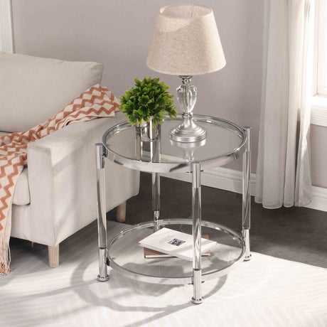 Contemporary Round Tempered Glass Table