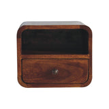 Curved Upper Slot Floating Nightstand