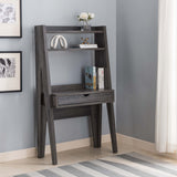 Ladder Desk Two Tone, Home Office Study Desk With Drawer And Two Shelves