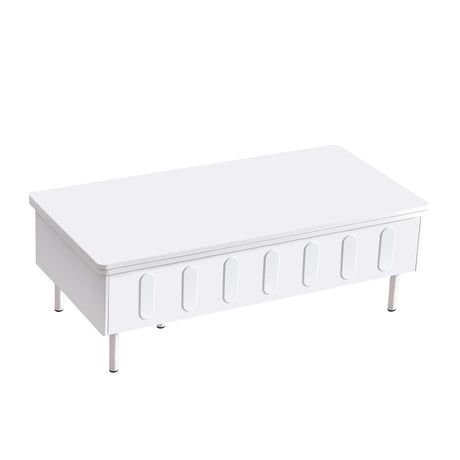 Lift Top Coffee Table With 2 Drawers With Hidden Storage Compartment For Living Room
