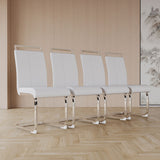 Modern Dining Chairs With Padded Seat, High Back