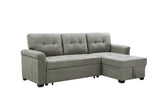 Lucca - Linen Reversible Sleeper Sectional Sofa With Storage Chaise