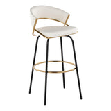 Jie - Fixed Height Contemporary Barstool With Swivel Round Footrest (Set of 2)