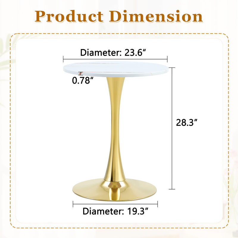 Round Dining Table With Thickened Top For Kitchen
