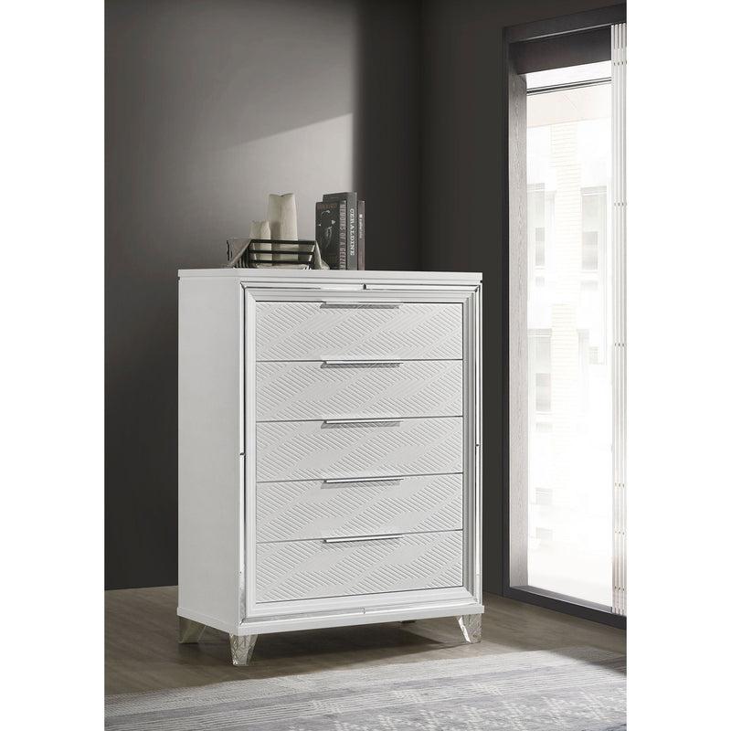 5 Drawer Bedroom Chest Of Drawers - White