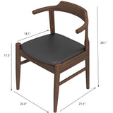 Damian - Mid-Century Solid Wood Dining Chair