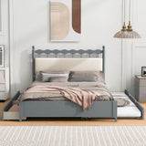Storage Platform Bed With 2 Big Drawers & Trundle