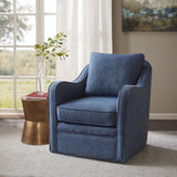 Wide Seat Swivel Arm Chair With 360 Degree Rotation