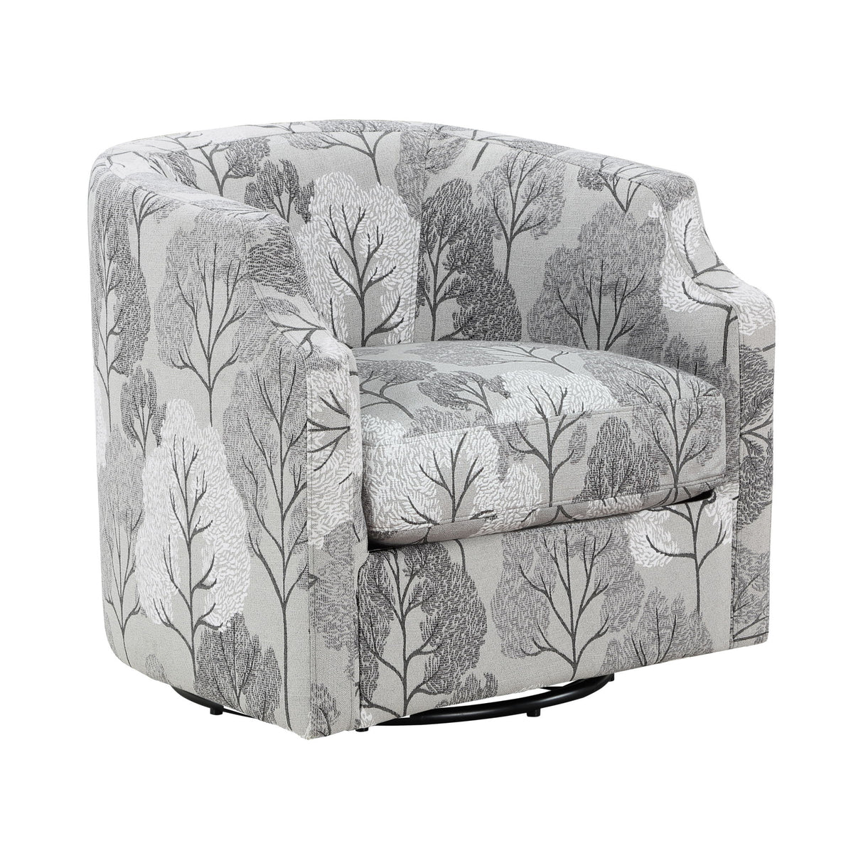 Emmett - Swivel Glider Barrel Chair With Clip Arm Design