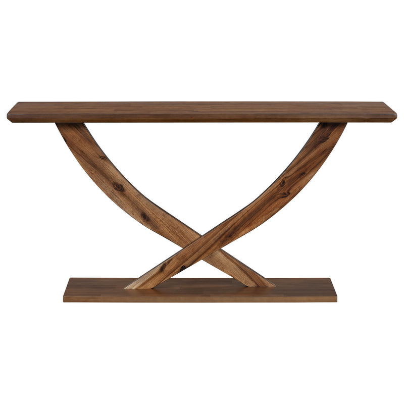 Console Table With Cross Leg Base And Reinforced Support Plate