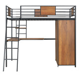 Loft Bed With L Shape Desk And Wardrobe