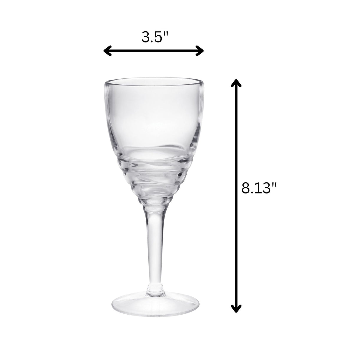 Swirl Plastic Wine Glasses (Set of 4)