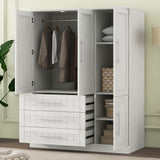 4 Door Wardrobe Armoire With 3 Drawers