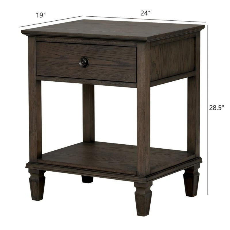 Victoria - Bedside Table With Drawer And Shelf