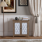 Storage Cabinet, Organizer - Brown Antique White