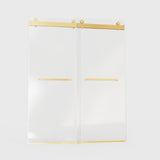 Frameless Double Sliding Soft-Close Shower Door, 3 / 8" (10Mm) Thick SGCC Tempered Glass Door, Matte