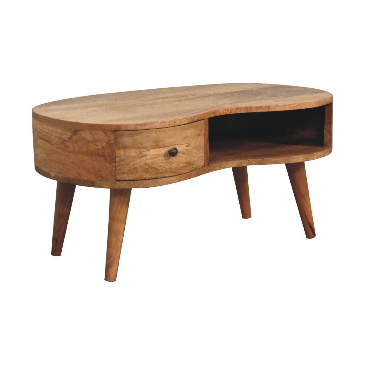 Wave Coffee Table With 1 Drawer