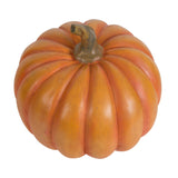 Autumn Resin Pumpkin With Stem, Pumpkin Ornament Decor For Holiday Harvest Festival Fall Festival & Thanksgiving (Set of 2) - Orange