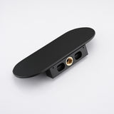 Modern Wall Mount Bathtub Faucet With Single Handle And Waterfall Spout - Matte Black