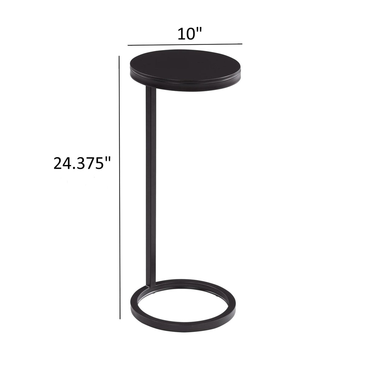 Yancey - Round Metal Accent Table - Antique Bronze