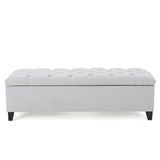 Glouster - Storage Ottoman - Light Gray